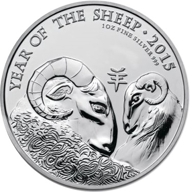 2015 1oz Silver Lunar Year of the SHEEP - Click Image to Close